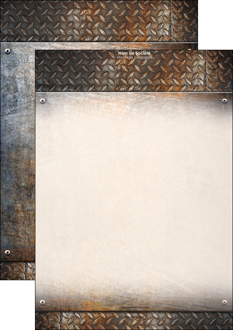 impression affiche abstrait acier alliage MFLUOO13143