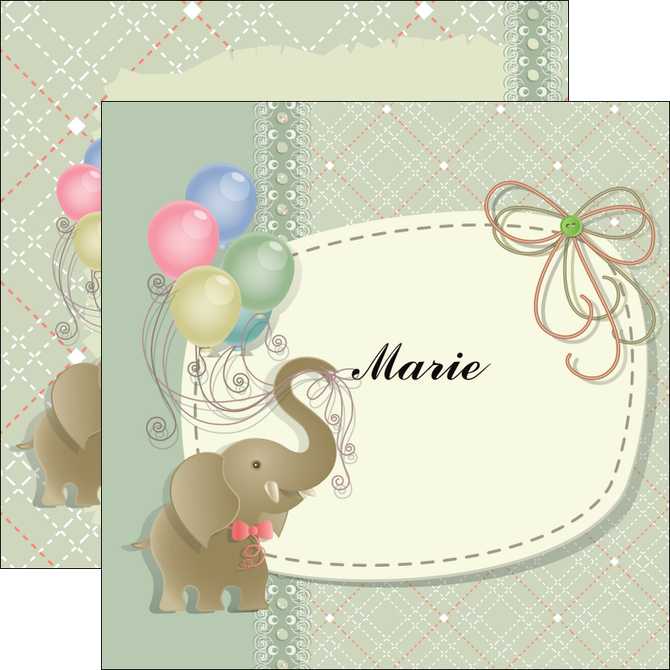 modele flyers elephant gris ballons MIDBE13869