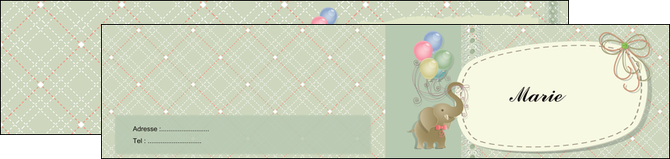 modele en ligne depliant 2 volets  4 pages  elephant gris ballons MIDBE13871
