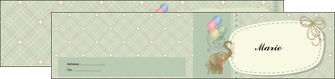 modele en ligne depliant 2 volets  4 pages  elephant gris ballons MIDBE13871