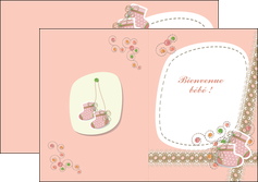 modele depliant 2 volets  4 pages  art bouton bow MIDBE13885