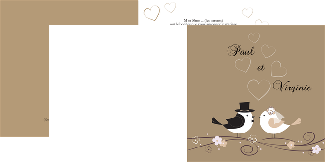 personnaliser modele de depliant 2 volets  4 pages  celebration celebrer coeur MLIG13903