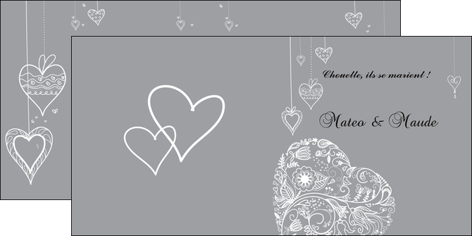 creation graphique en ligne depliant 2 volets  4 pages  coeur mariage alliance MLIG13913