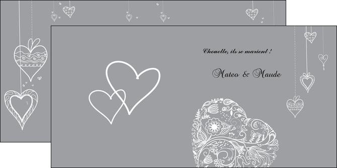 imprimer depliant 2 volets  4 pages  coeur mariage alliance MLIG13915