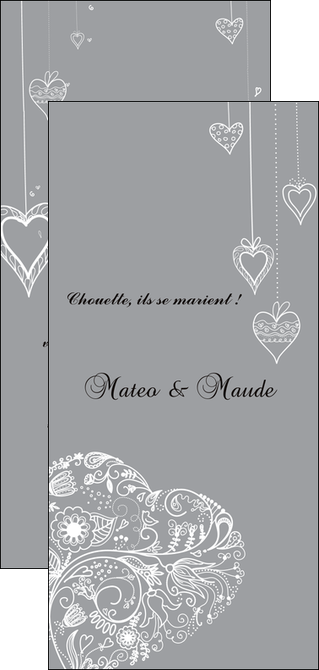 imprimer flyers coeur mariage alliance MLIG13917