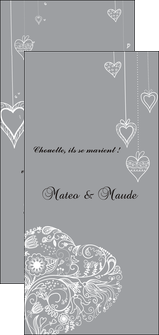 imprimer flyers coeur mariage alliance MLIG13917