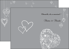 modele en ligne depliant 2 volets  4 pages  coeur mariage alliance MLIG13923