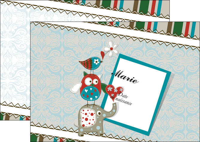 modele en ligne flyers bebe naissance nativite MIDBE13935