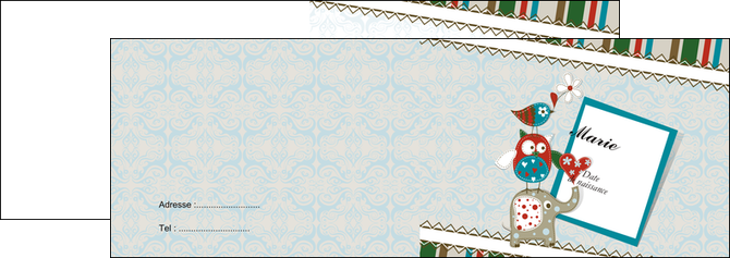 modele depliant 2 volets  4 pages  bebe naissance nativite MIDBE13939