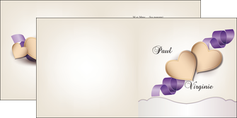 realiser depliant 2 volets  4 pages  mariage carte mariage carte  de mariage MLIG14095