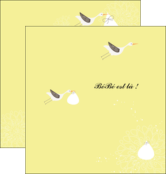 faire depliant 2 volets  4 pages  dessin anime invitation MIDBE14529