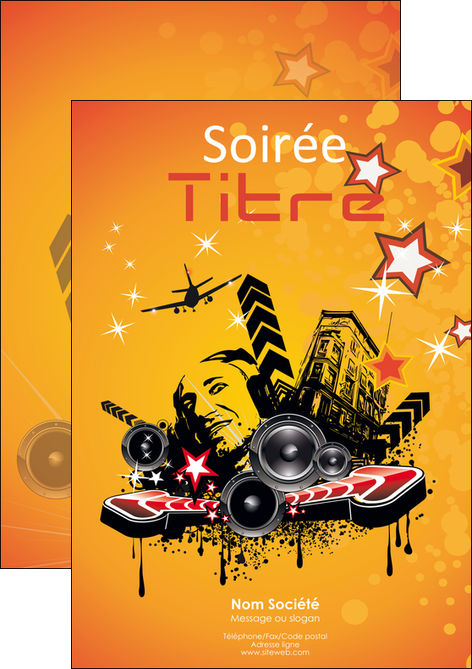 personnaliser modele de flyers musique abstract audio backdrop MLGI14635