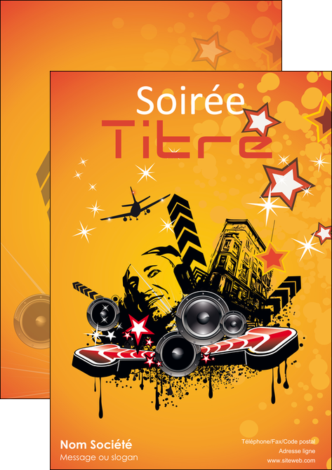 maquette en ligne a personnaliser affiche musique abstract audio backdrop MLGI14637