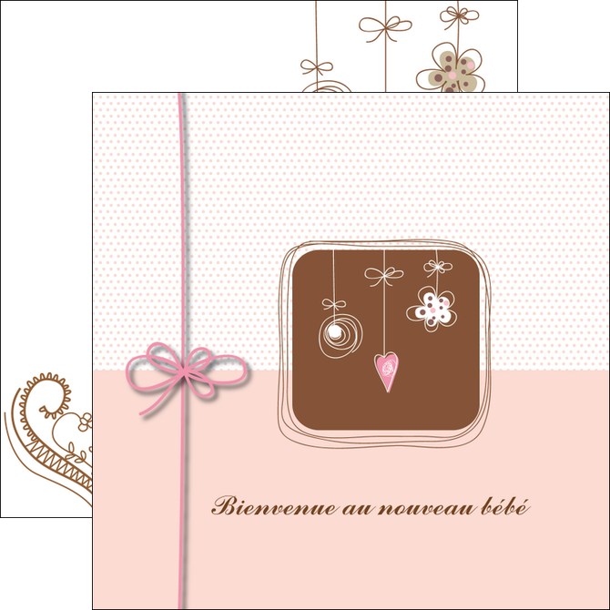 imprimerie flyers invitation naissance faire part de naissance carte de naissance MIDLU14749