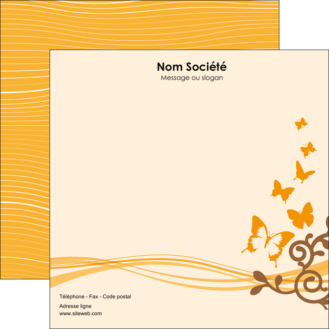 personnaliser maquette flyers papillons nature jardin MIDLU14777