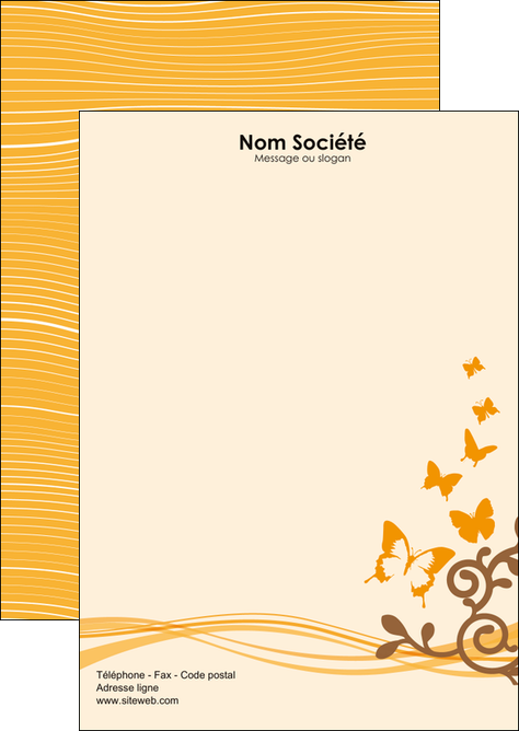 maquette en ligne a personnaliser flyers papillons nature jardin MIDLU14781