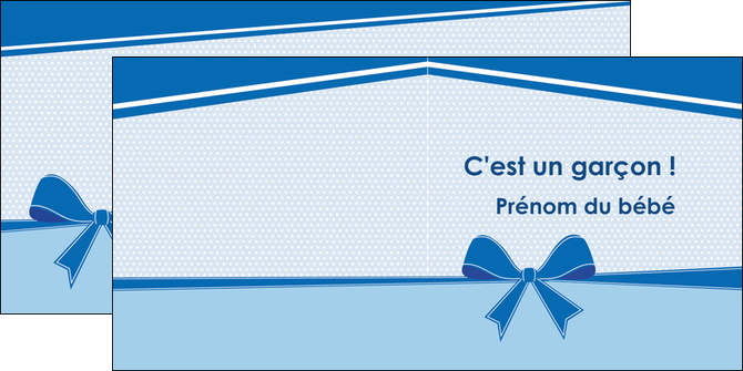 personnaliser modele de depliant 2 volets  4 pages  fille carte de naissance pour  garcon carton de naissance pour garcon MLIG14941