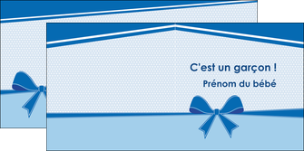 personnaliser modele de depliant 2 volets  4 pages  fille carte de naissance pour  garcon carton de naissance pour garcon MLIG14941