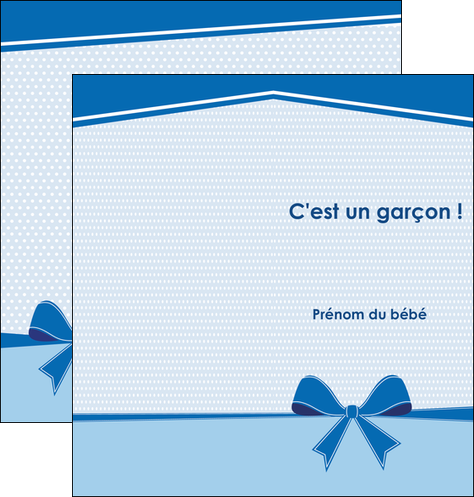 personnaliser maquette depliant 2 volets  4 pages  fille carte de naissance pour  garcon carton de naissance pour garcon MLIG14945