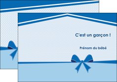 personnaliser modele de depliant 2 volets  4 pages  fille carte de naissance pour  garcon carton de naissance pour garcon MLIG14949