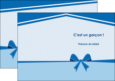 modele en ligne depliant 2 volets  4 pages  fille carte de naissance pour  garcon carton de naissance pour garcon MLIG14953