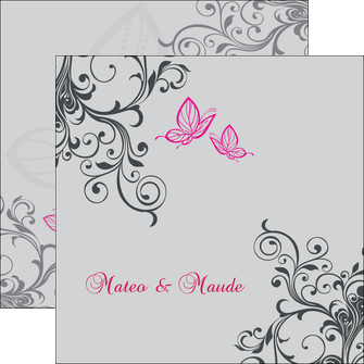 faire flyers part de mariage floral gris carte de mariage en fleur MLIG14975