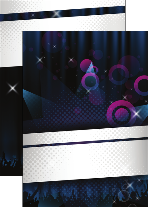 creer modele en ligne affiche musique abstract black blue MLGI14985