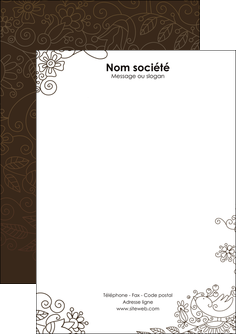 imprimerie flyers fleuriste et jardinage abstrait blanc design MIDLU15127