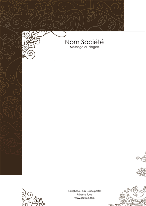impression flyers fleuriste et jardinage abstrait blanc design MIDLU15129