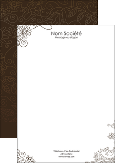 impression flyers fleuriste et jardinage abstrait blanc design MIDLU15129