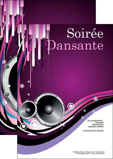 imprimer flyers discotheque et night club abstract adore advertise MIFCH15613