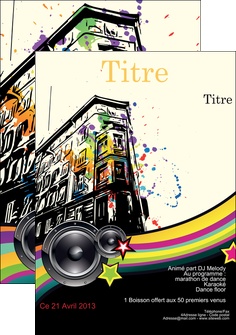 modele en ligne affiche discotheque et night club discotheque boite boite de nuit MIFCH15847