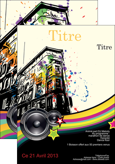 creation graphique en ligne affiche discotheque et night club discotheque boite boite de nuit MIFCH15849