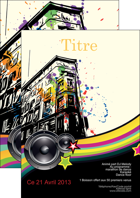 personnaliser modele de flyers discotheque et night club discotheque boite boite de nuit MIFCH15853