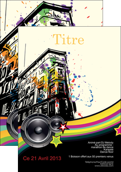 personnaliser modele de flyers discotheque et night club discotheque boite boite de nuit MIFCH15853