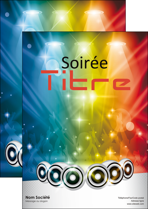 personnaliser modele de affiche discotheque et night club ambiance ambiance de folie bal MIFCH15871