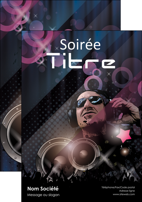 maquette en ligne a personnaliser flyers discotheque et night club bal boite boite de nuit MIDBE15917