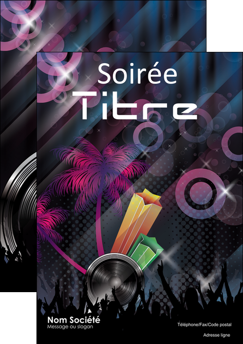 faire modele a imprimer affiche discotheque et night club bal boite boite de nuit MIFCH15923