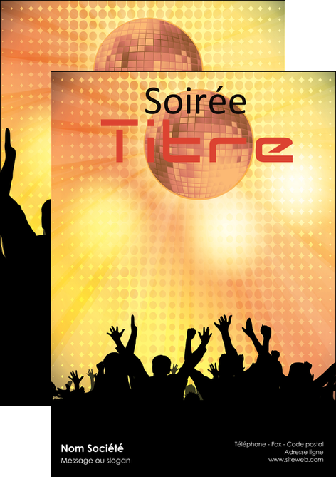 faire flyers discotheque et night club son casque baffle MIDBE15969