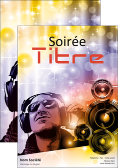 personnaliser maquette affiche discotheque et night club son musique casque MIFCH15983