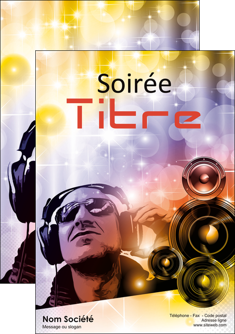 faire affiche discotheque et night club son musique casque MIFCH15985