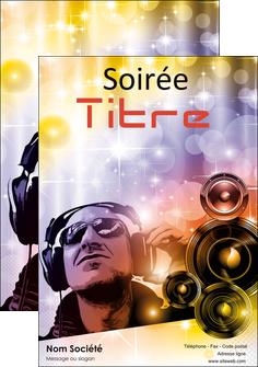 imprimer affiche discotheque et night club son musique casque MIFCH15987