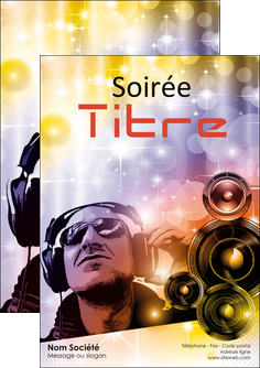 realiser flyers discotheque et night club son musique casque MIFCH15991
