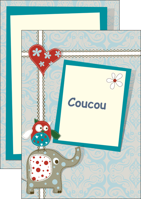 modele en ligne flyers chouette dessin elephant MIDBE16053