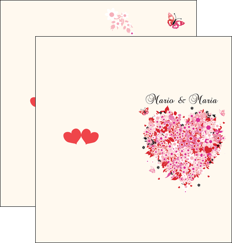 creation graphique en ligne depliant 2 volets  4 pages  fleurs bouquet bouquet de fleurs MLIG16523