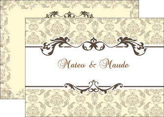 modele flyers part de mariage floral gris carte de mariage en fleur MLIG16561