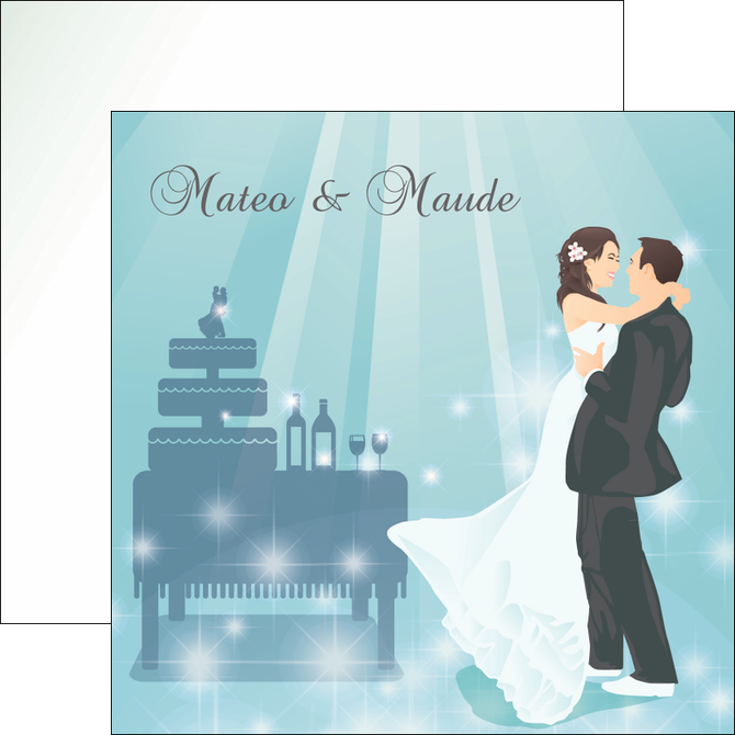 personnaliser maquette flyers mariage marier marie MLIG16651