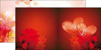 imprimer depliant 2 volets  4 pages  fiancailles fleur invitation MLIG17035