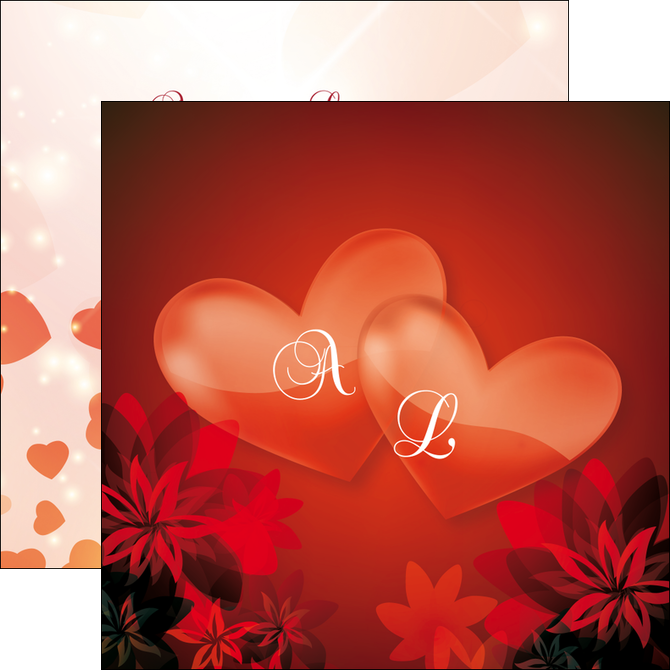 impression flyers fiancailles fleur invitation MLIG17039