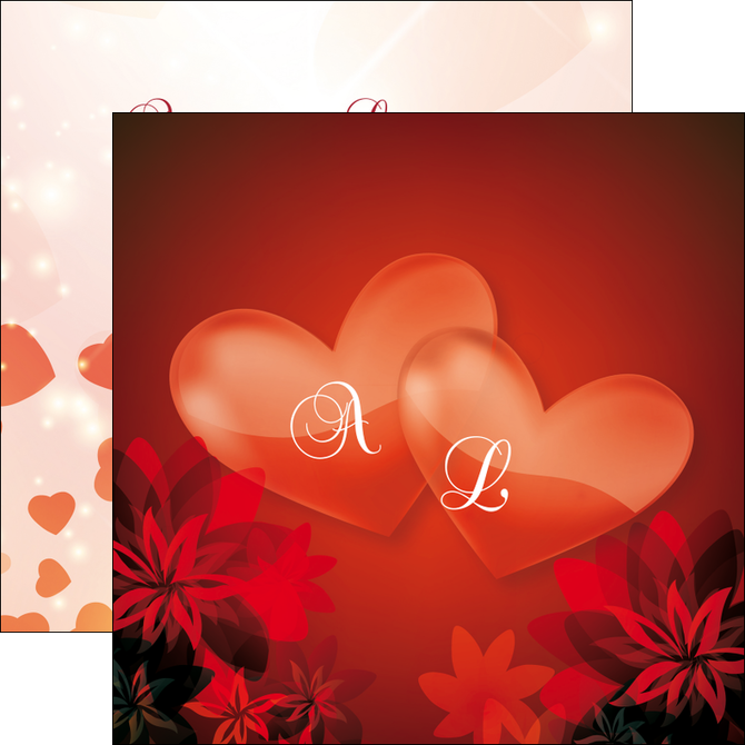 modele en ligne flyers fiancailles fleur invitation MLIG17041